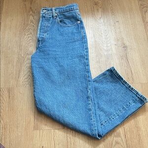 High-Rise Women's Ankle Crop Jeans in Classic Blue